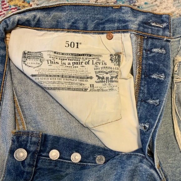 Levi’s Premium 501 Original Fit High Rise Shorts - Picture 3 of 3